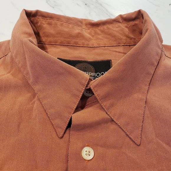 Weatherproof Garment Company Button Down Shirt Men's XL, Orange - Picture 2 of 8